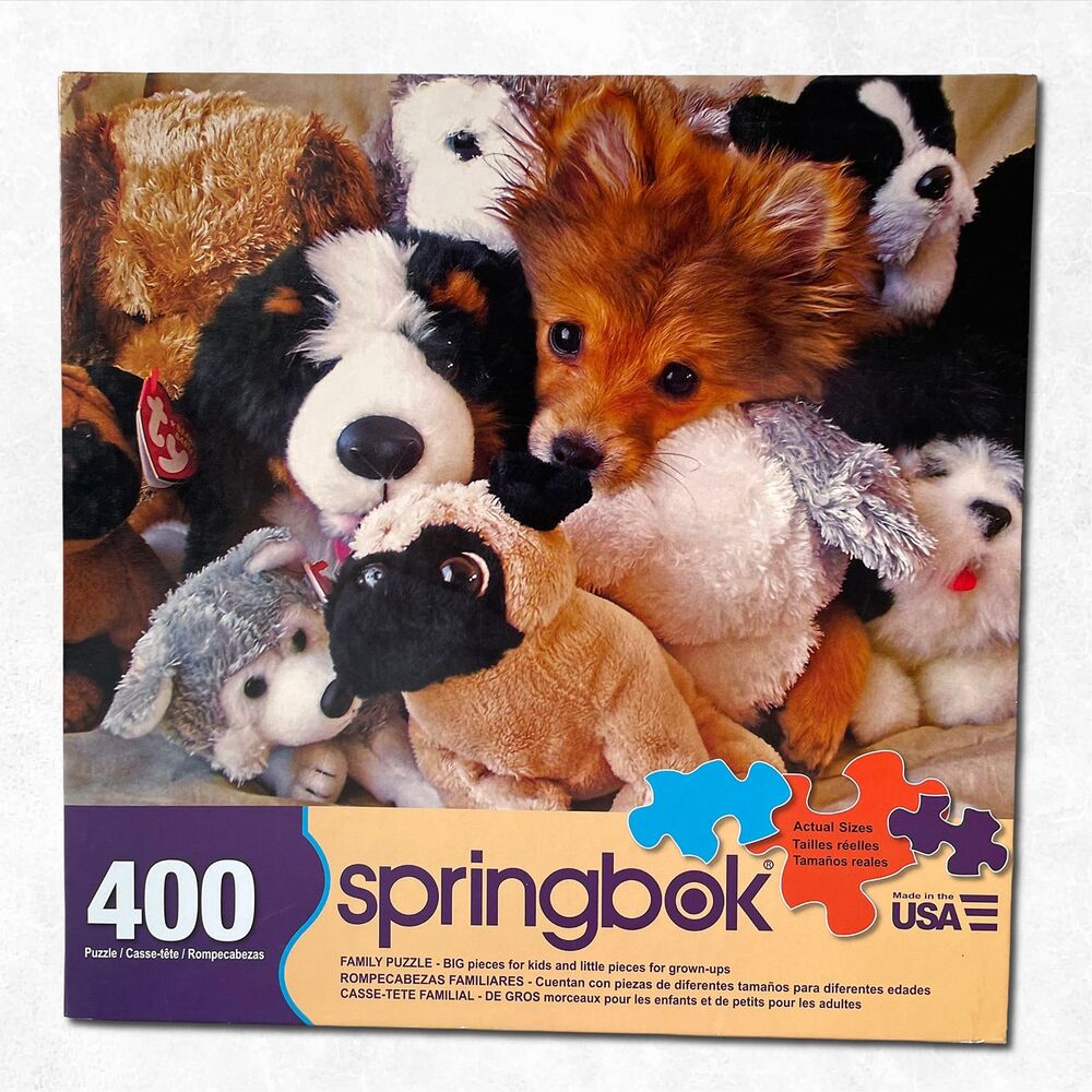 Playtime Puppies Puzzle Springbok Family Pieces 400 Big & Little Size Pieces